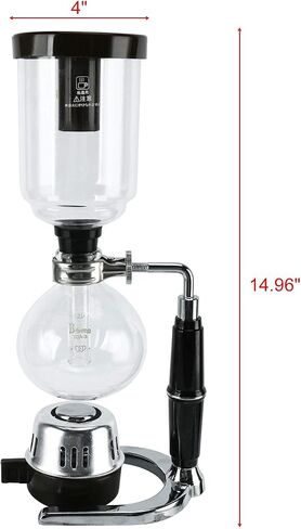 Amarine Made 5-Cup Siphon Syphon Coffee Maker，Tabletop Siphon Coffee Maker，Glass Siphon Vacuum Coffee Maker，16 Ounce, Clear with Alcohol Burner (TCA-5) in Saudi Arabia