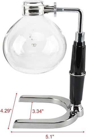 Amarine Made 5-Cup Siphon Syphon Coffee Maker，Tabletop Siphon Coffee Maker，Glass Siphon Vacuum Coffee Maker，16 Ounce, Clear with Alcohol Burner (TCA-5) in Saudi Arabia