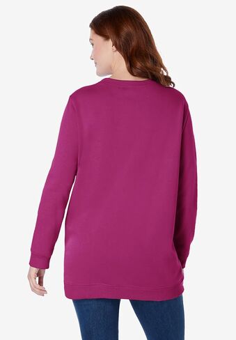 Woman Within Women's Plus Size Fleece Sweatshirt in Kuwait
