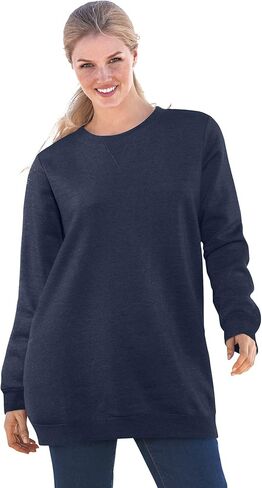 Woman Within Women's Plus Size Fleece Sweatshirt in Kuwait