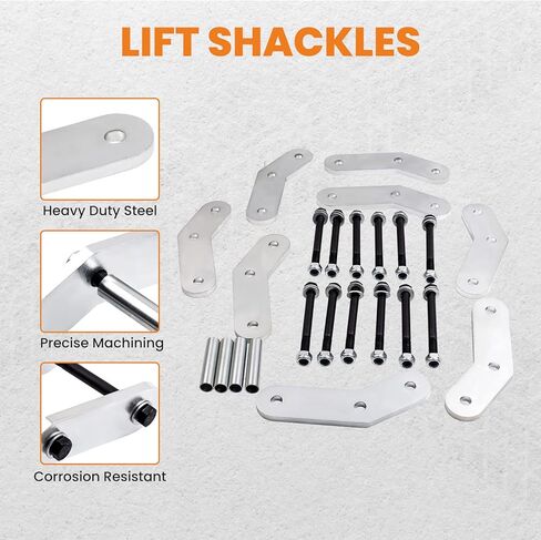 مجموعة رفع maxpeedingrods مقاس 1.25 بوصة لسيارة Jeep Wrangler YJ 1987-1995، مجموعة رفع تكبل أوراق الشجر المعلقة in Saudi Arabia