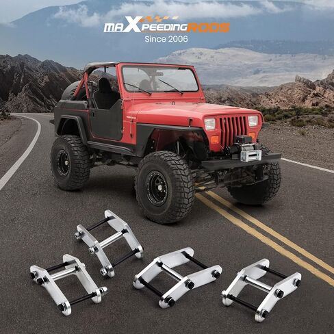مجموعة رفع maxpeedingrods مقاس 1.25 بوصة لسيارة Jeep Wrangler YJ 1987-1995، مجموعة رفع تكبل أوراق الشجر المعلقة in Saudi Arabia