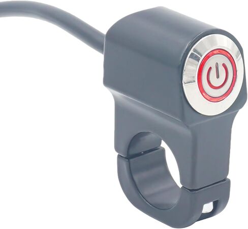 12V Motorcycle Handlebar Switch for 7/8 inch 22mm Handlebars Waterproof CNC ATV UTV Light Switch-Red in Saudi Arabia
