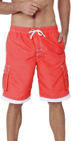 Men's Quick Dry Swim Trunks Cargo Water Shorts with Mesh Lining in Saudi Arabia