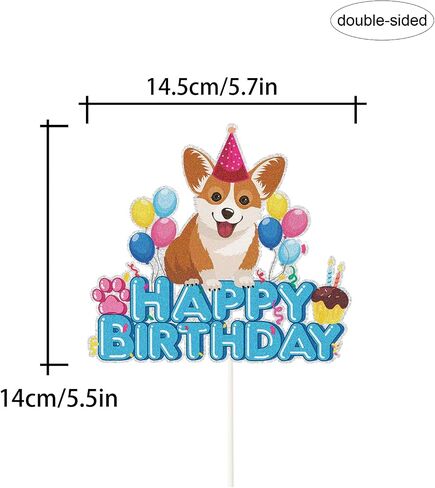 الكلب عيد ميلاد سعيد كعكة توبر، جرو الحيوانات الأليفة تحت عنوان Bday حزب كعكة الديكور، الكولي وفصيل كورجي تحت عنوان زينة الحزب. in Kuwait