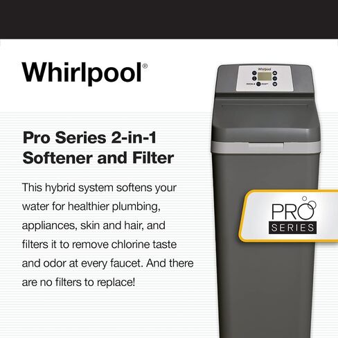 Whirlpool Hybrid Water Softener + Whole House Filtration System (WHESFC Pro Series) | Salt Saving Technology | NSF Certified Water Filter Removes Chlorine in Saudi Arabia