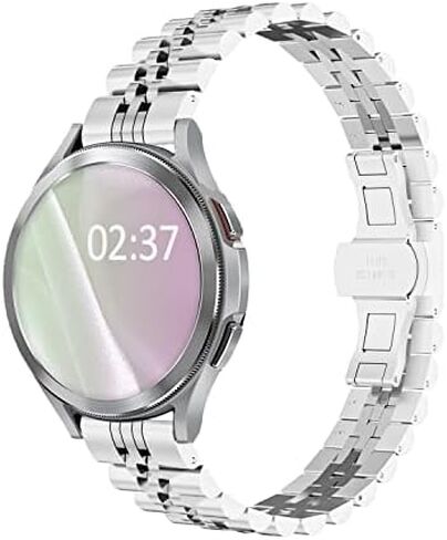 Bands Compatible with Samsung Slim Galaxy Watch 5 Band Pro 45mm 40mm 44mm, Galaxy Watch 4 Band Classic 40mm 44mm 42mm 46mm, Thin Stainless Steel Metal Business Band in Saudi Arabia