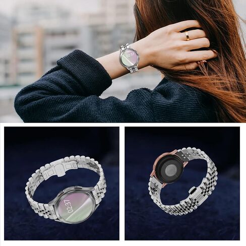 Bands Compatible with Samsung Slim Galaxy Watch 5 Band Pro 45mm 40mm 44mm, Galaxy Watch 4 Band Classic 40mm 44mm 42mm 46mm, Thin Stainless Steel Metal Business Band in Saudi Arabia