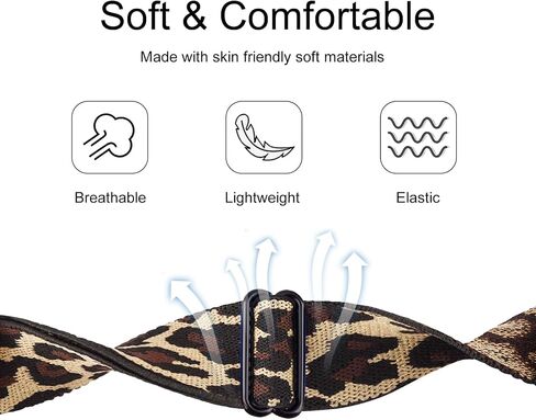2 Pack Stretchy Nylon Watch Bands Compatible with Woneligo/Fitpolo Smart Watch IDW13, Loop Soft Elastic Straps for FITVII H56/TOOBUR/ENOMIR/MILOUZ/Tensky IDW19 Watch for Women Men in Saudi Arabia