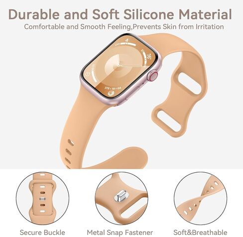 أحزمة ZALAVER متوافقة مع أحزمة ساعة Apple 40 مم 38 مم 41 مم 42 مم 44 مم 45 مم 49 مم للنساء والرجال، سوار بديل رياضي من السيليكون الناعم لـ iWatch Ultra2 SE 9 Ultra Series 8 7 6 5 4 3 2 1 in Kuwait