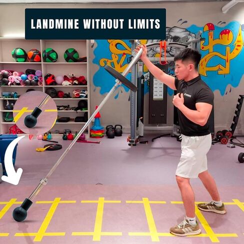 Landmine Attachment for Barbell - Sturdy and Easy to Use with 360° Rotation - Turn Any Surface into a Barbell bomb Landmine Exercise Rotation, Presses, Rows, Split Squats - Fits 2" Olympic Bar in Saudi Arabia
