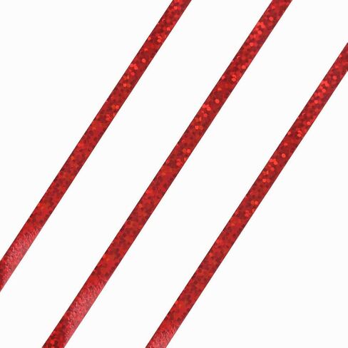 شريط تجعيد أحمر مجعد لتغليف الهدايا لتزيين زهور الزهور، لفافة سلسلة بالونات معدنية لامعة لتزيين الحفلات الفنية والمهرجانات (500 ياردة) in Kuwait