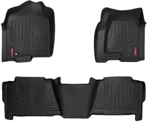 Rough Country Floor Mats for 1999-2006 Chevy/GMC 1500 | Crew Cab - M-29913 , Black in Saudi Arabia