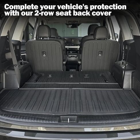TPE Trunk Mat & Backrest Mats for 2020-2024 Kia Telluride, All Weather, Waterproof, Easy Installation, Cargo Liner + 3rd Seat Back Cover in Saudi Arabia