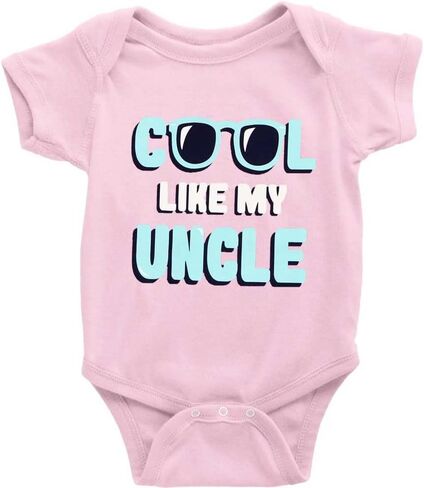 Cool Like My Uncle Novetly Newborn Clothes Baby Crawl Playsuit Short Sleeve in Saudi Arabia