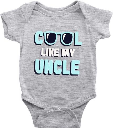 Cool Like My Uncle Novetly Newborn Clothes Baby Crawl Playsuit Short Sleeve in Saudi Arabia