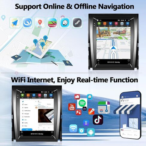 UNITOPSCI 2G+64G for Cadillac Escalade 2007-2012 Radio Android Car Stereo Wireless Apple CarPlay Android Auto Bluetooth 9.7" Vertical Touchscreen GPS Navigation HiFi FM/RDS WiFi SWC+ Backup Camera in Saudi Arabia