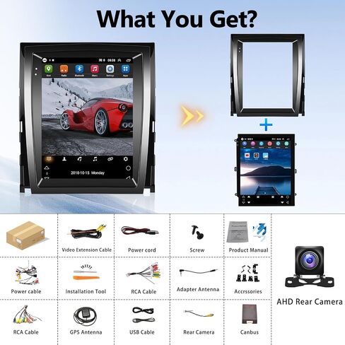 UNITOPSCI 2G+64G for Cadillac Escalade 2007-2012 Radio Android Car Stereo Wireless Apple CarPlay Android Auto Bluetooth 9.7" Vertical Touchscreen GPS Navigation HiFi FM/RDS WiFi SWC+ Backup Camera in Saudi Arabia
