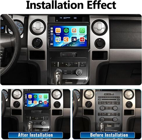 Android 13 Car Stereo for Ford F150 F-150 2009-2012,9 Inch Touchscreen Car Radio Android Head Unit with Mirror Link GPS Navigation WiFi Bluetooth FM/RDS SWC Dual USB/AUX-in+Backup Camera[1+32G] in Saudi Arabia
