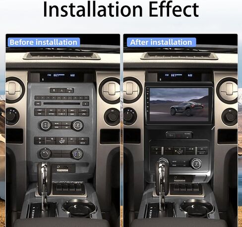 Android 13 Car Stereo for Ford F150 F-150 2009-2012,9 Inch Touchscreen Car Radio Android Head Unit with Mirror Link GPS Navigation WiFi Bluetooth FM/RDS SWC Dual USB/AUX-in+Backup Camera[1+32G] in Saudi Arabia