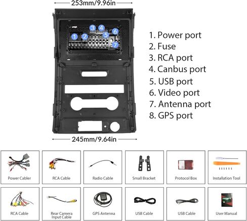 Android 13 Car Stereo for Ford F150 F-150 2009-2012,9 Inch Touchscreen Car Radio Android Head Unit with Mirror Link GPS Navigation WiFi Bluetooth FM/RDS SWC Dual USB/AUX-in+Backup Camera[1+32G] in Saudi Arabia
