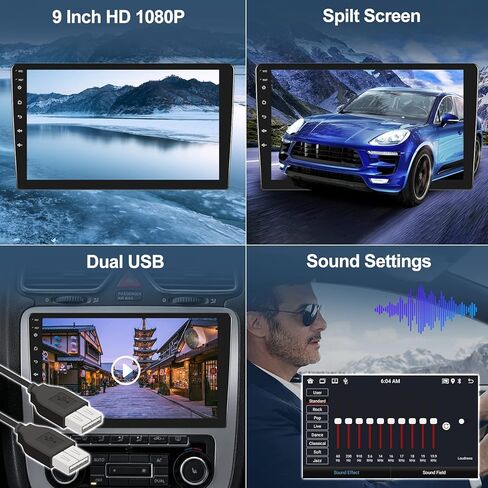Android 13 Car Stereo for Ford F150 F-150 2009-2012,9 Inch Touchscreen Car Radio Android Head Unit with Mirror Link GPS Navigation WiFi Bluetooth FM/RDS SWC Dual USB/AUX-in+Backup Camera[1+32G] in Saudi Arabia