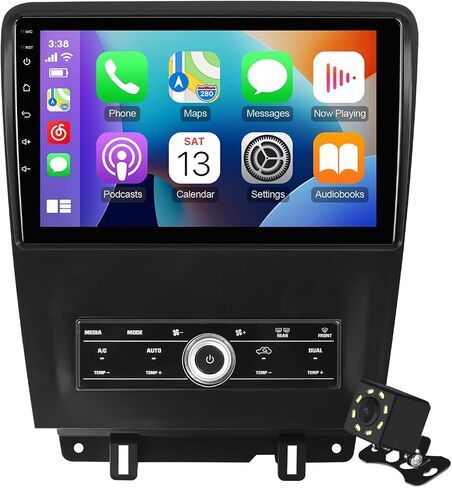 ستيريو سيارة 10.1 بوصة IPS تعمل باللمس Android 12 لسيارة Ford Mustang 2010-2014 مع CarPlay اللاسلكي وAndroid Auto 2+32GB راديو السيارة، يدعم نظام تحديد المواقع العالمي (GPS)، واي فاي، بلوتوث، راديو FM، كاميرا احتياطية، SWC، USB مزدوج in Saudi Arabia