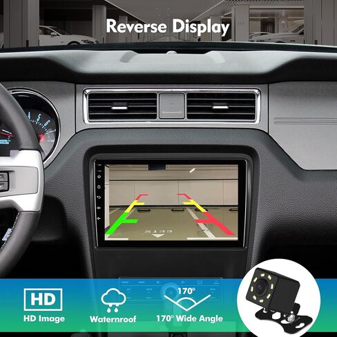 ستيريو سيارة 10.1 بوصة IPS تعمل باللمس Android 12 لسيارة Ford Mustang 2010-2014 مع CarPlay اللاسلكي وAndroid Auto 2+32GB راديو السيارة، يدعم نظام تحديد المواقع العالمي (GPS)، واي فاي، بلوتوث، راديو FM، كاميرا احتياطية، SWC، USB مزدوج in Saudi Arabia
