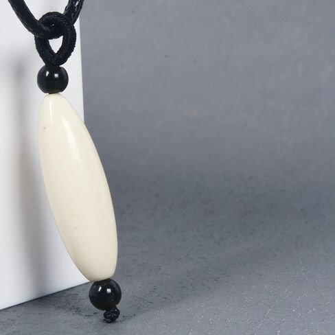 Justinstones 40mm Healing Tibetan Agate Evil Eye Cylinder Tube Dzi Drum Pendant Bead Jewelry Necklace 22 Inch in Kuwait