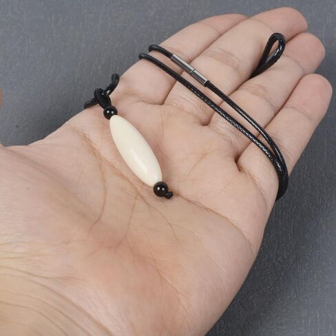 Justinstones 40mm Healing Tibetan Agate Evil Eye Cylinder Tube Dzi Drum Pendant Bead Jewelry Necklace 22 Inch in Kuwait