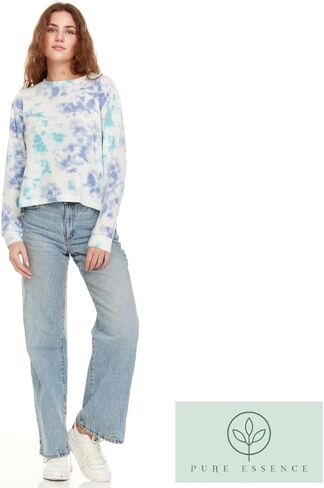 سويت شيرت من الصوف بأكمام طويلة ورقبة دائرية من Pure Essence للرجال والنساء، سويت شيرت من الصوف in Kuwait