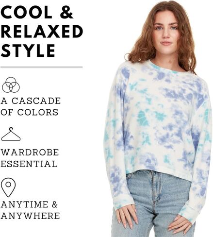 سويت شيرت من الصوف بأكمام طويلة ورقبة دائرية من Pure Essence للرجال والنساء، سويت شيرت من الصوف in Kuwait