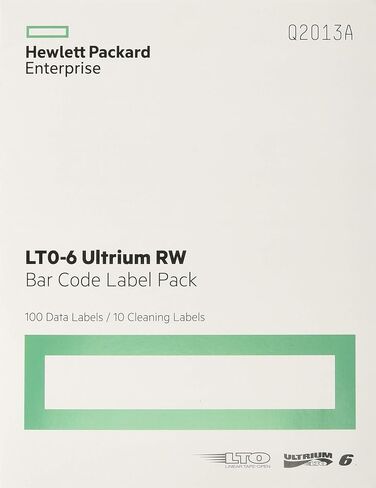 HP LTO-6 Ultrium RW Bar Code Label Pack in Saudi Arabia