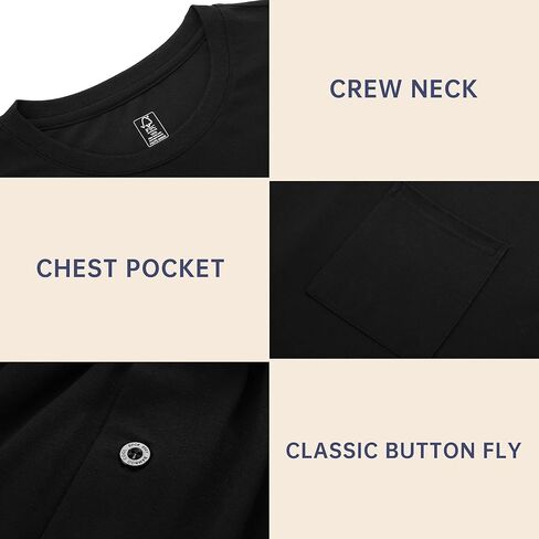 BAMBOO COOL Mens Pajama Set Sleepwear Pjs Lightweight Short Sleeve Shirts Soft Breathable Fresh Sleep Sets with Pockets S-3XL in Kuwait