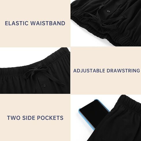 BAMBOO COOL Mens Pajama Set Sleepwear Pjs Lightweight Short Sleeve Shirts Soft Breathable Fresh Sleep Sets with Pockets S-3XL in Kuwait