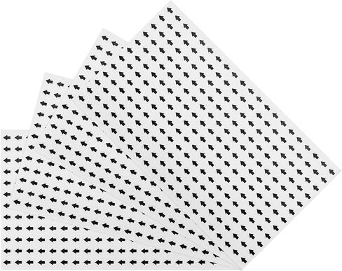 MECCANIXITY Square Arrow Shape Stickers Labels Color Coded 0.4Inch Black Clear for Maps, Reports, Special Projects 252 Count Pack of 4 in Saudi Arabia