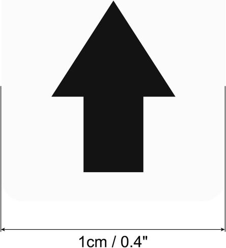 MECCANIXITY Square Arrow Shape Stickers Labels Color Coded 0.4Inch Black Clear for Maps, Reports, Special Projects 252 Count Pack of 4 in Saudi Arabia
