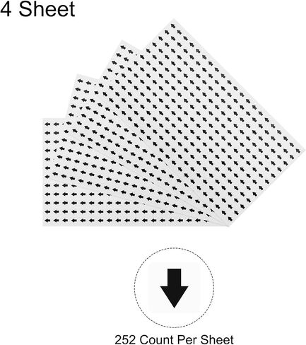 MECCANIXITY Square Arrow Shape Stickers Labels Color Coded 0.4Inch Black Clear for Maps, Reports, Special Projects 252 Count Pack of 4 in Saudi Arabia