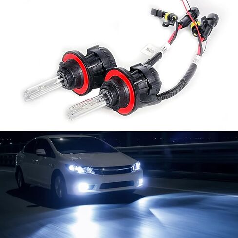 لمبات H13 9008 Bi-Xenon HID بقدرة 35 وات، استبدال لمبة المصباح الأمامي المزدوج Hi/Lo، 8000K أزرق ثلجي، حزمة من 2 in Kuwait