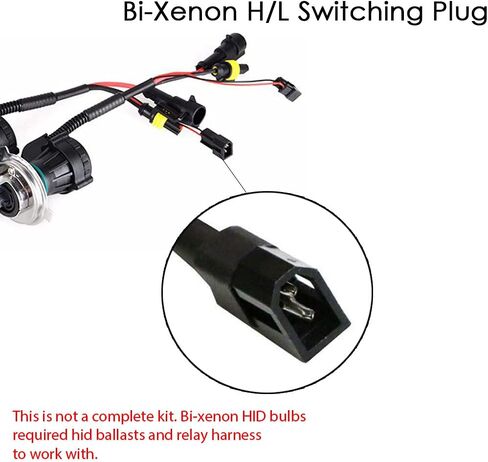 لمبات H13 9008 Bi-Xenon HID بقدرة 35 وات، استبدال لمبة المصباح الأمامي المزدوج Hi/Lo، 8000K أزرق ثلجي، حزمة من 2 in Kuwait