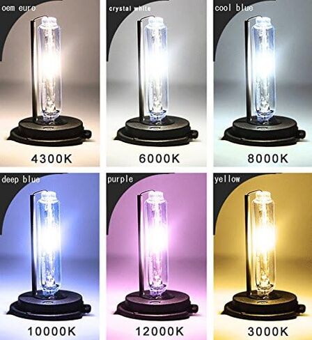 لمبات H13 9008 Bi-Xenon HID بقدرة 35 وات، استبدال لمبة المصباح الأمامي المزدوج Hi/Lo، 8000K أزرق ثلجي، حزمة من 2 in Kuwait