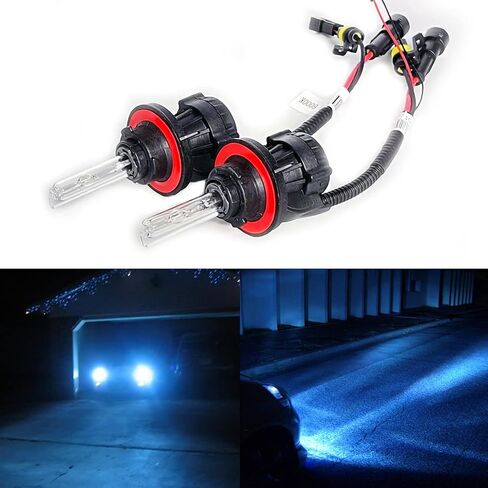 لمبات H13 9008 Bi-Xenon HID بقدرة 35 وات، استبدال لمبة المصباح الأمامي المزدوج Hi/Lo، 8000K أزرق ثلجي، حزمة من 2 in Kuwait