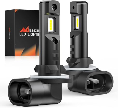 Nilight EF1 881 LED Fog Light Bulbs 200% Brightness 6000K Cool White 1:1 Mini Size Halogen Replacement 881/889/ 898/886 /894 LED Fog Light DRL Conversion Kit,Pack of 2 in Saudi Arabia