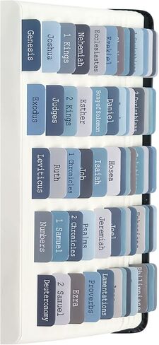 ZIEYOMI- Bible Tabs, Bible Journaling Supplies, Large Print Bible Book Tabs for Women and Men, 66 Bible Index Tabs Old and New Testament, Bible Accessories, Include 14 Blank Bible Study Tabs - Blue in Saudi Arabia