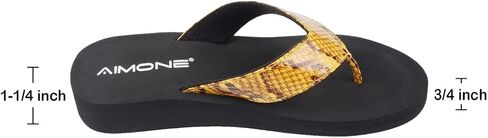 AIMONE Flat Wedge Sandles Womens Summer Dressy Shoes Stylish Flip Flop Thongs in Kuwait