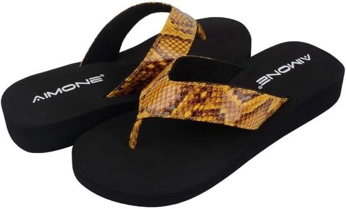 AIMONE Flat Wedge Sandles Womens Summer Dressy Shoes Stylish Flip Flop Thongs in Kuwait