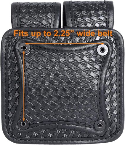 Molded Double Mag Pouch Tactical Universal Magazine Holder Fits Pistol Mag Single or Double Stack IWB or OWB Mag Pouch Law Enforcement Duty Mag Holder With Removable Top Cover and Hidden Snap in Saudi Arabia