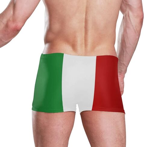 Mens Swimming Boxer Briefs American Flag Quick Dry Athletic Swimsuit in Saudi Arabia