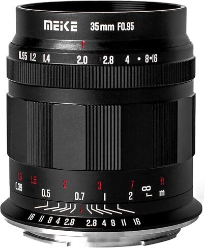 Meike 35mm f0.95 APS-C فتحة كبيرة عدسة زاوية واسعة عدسة تركيز يدوية لكاميرات Nikon Z-Mount Mirroless Z50 50 Z30 Zfc ومتوافقة مع Z5 Z6 Z7 على وضع APS-C in Saudi Arabia
