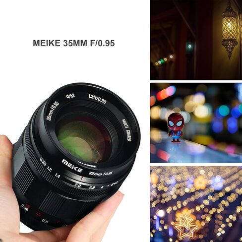 Meike 35mm f0.95 APS-C فتحة كبيرة عدسة زاوية واسعة عدسة تركيز يدوية لكاميرات Nikon Z-Mount Mirroless Z50 50 Z30 Zfc ومتوافقة مع Z5 Z6 Z7 على وضع APS-C in Saudi Arabia